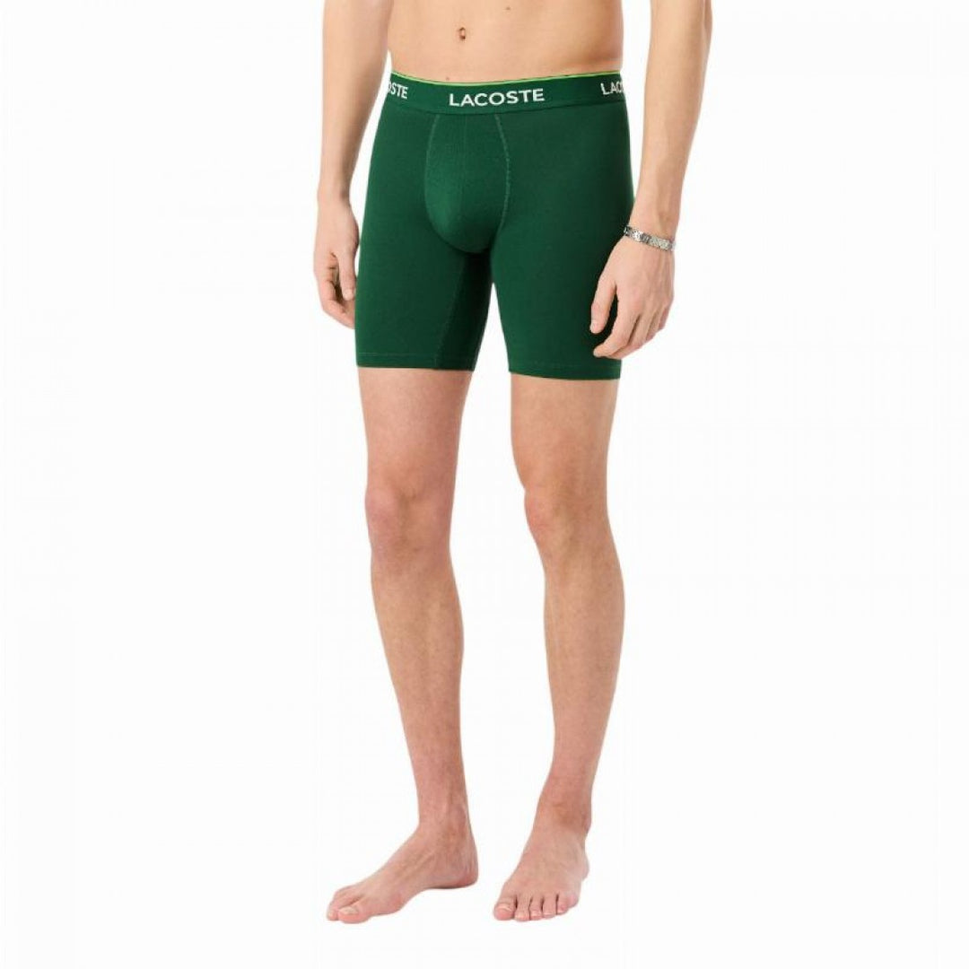Boxer Lacoste Verde Bianco Nero 3 Pezzi