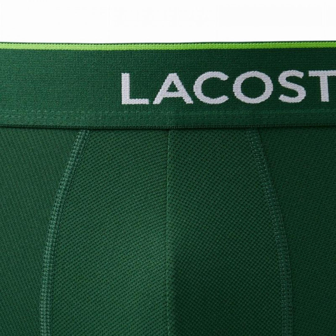 Boxer Lacoste Verde Bianco Nero 3 Pezzi