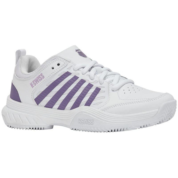 Zapatillas de Pádel de Pádel Kswiss Court Express 2 Clay Blanco Lavanda Mujer