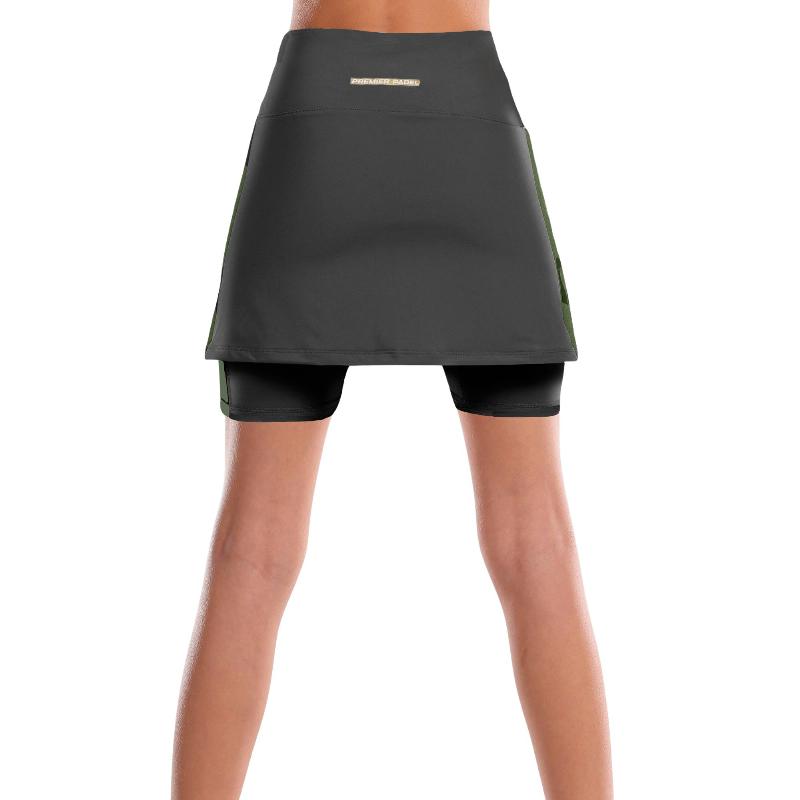 Falda Bullpadel Premier Padel Portoa Negro Junior