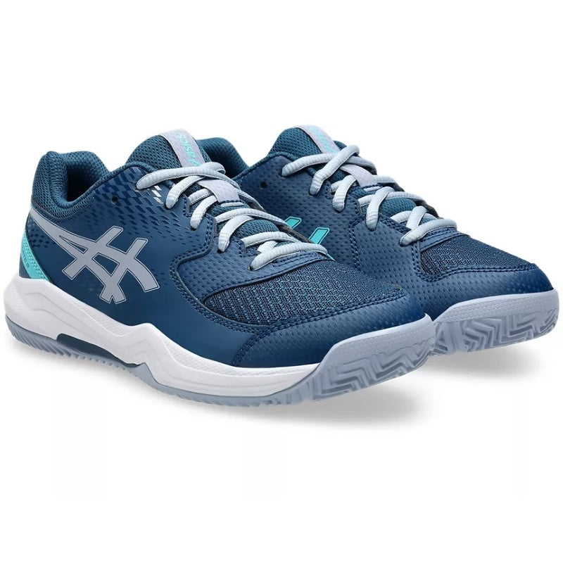 Zapatillas de Padel Asics Gel Dedicate 8 Padel GS Azul Mako Gris Junior
