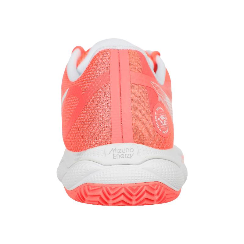 Zapatillas de Pádel de Pádel Mizuno Wave Enforce Court Clay Coral Blanco Mujer