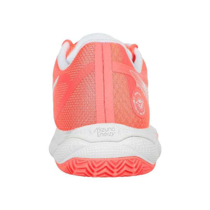 Zapatillas de Pádel de Pádel Mizuno Wave Enforce Court Clay Coral Blanco Mujer
