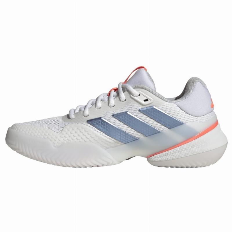 Zapatillas de Pádel Adidas Barricade 14 Blanco Azul Naranja Mujer