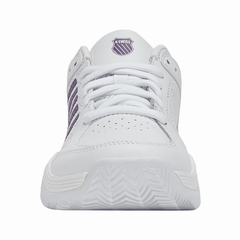 Zapatillas de Pádel de Pádel Kswiss Court Express 2 Clay Blanco Lavanda Mujer