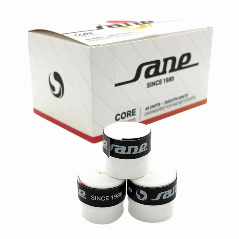 Caja Overgrips Sane Core Lisos Blanco 45 Unidades