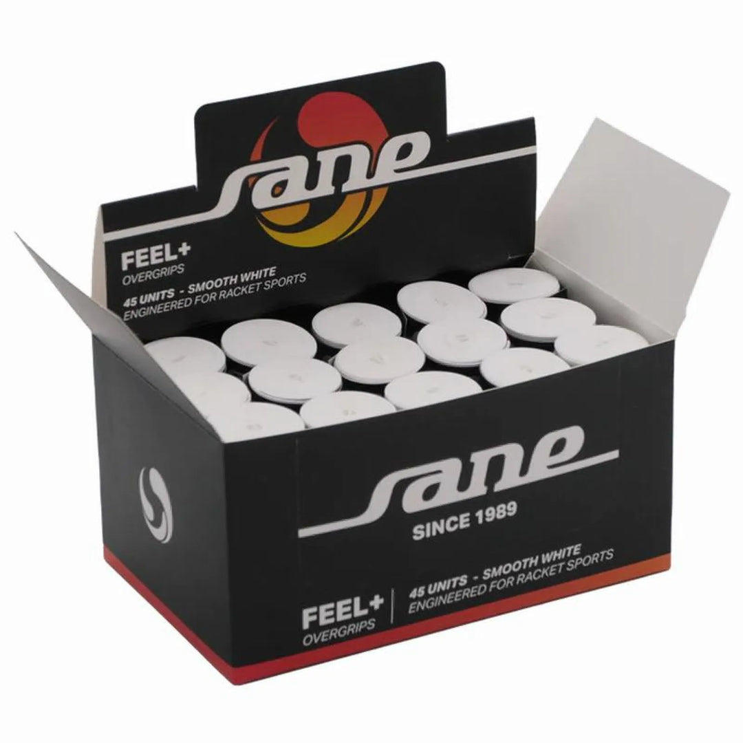 Caja Overgrips Sane Feel Lisos Blanco 45 Unidades