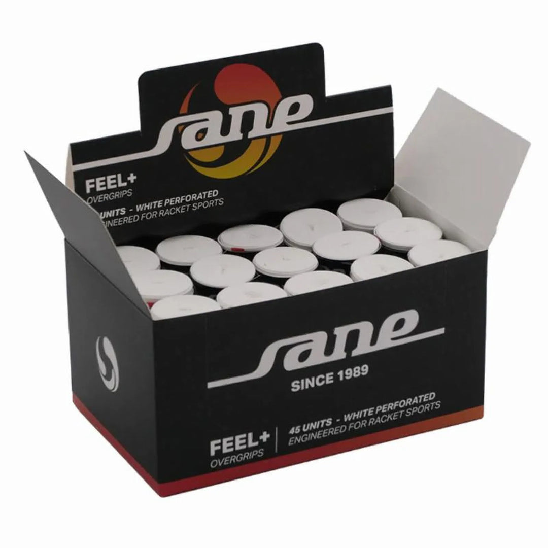 Caja Overgrips Sane Feel Perforados Blanco 45 Unidades