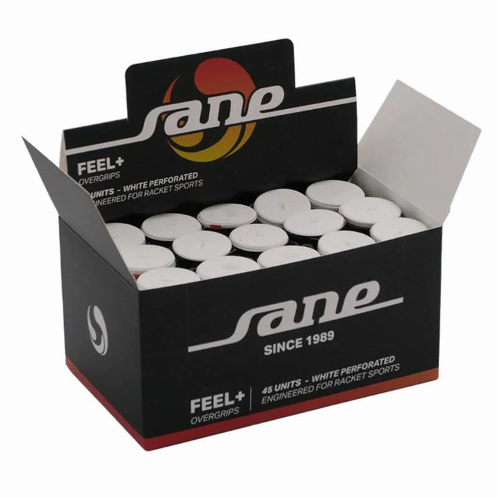 Caja Overgrips Sane Feel Perforados Blanco 45 Unidades