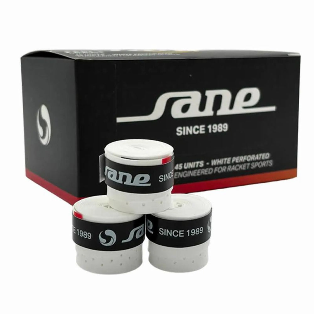 Caja Overgrips Sane Feel Perforados Blanco 45 Unidades