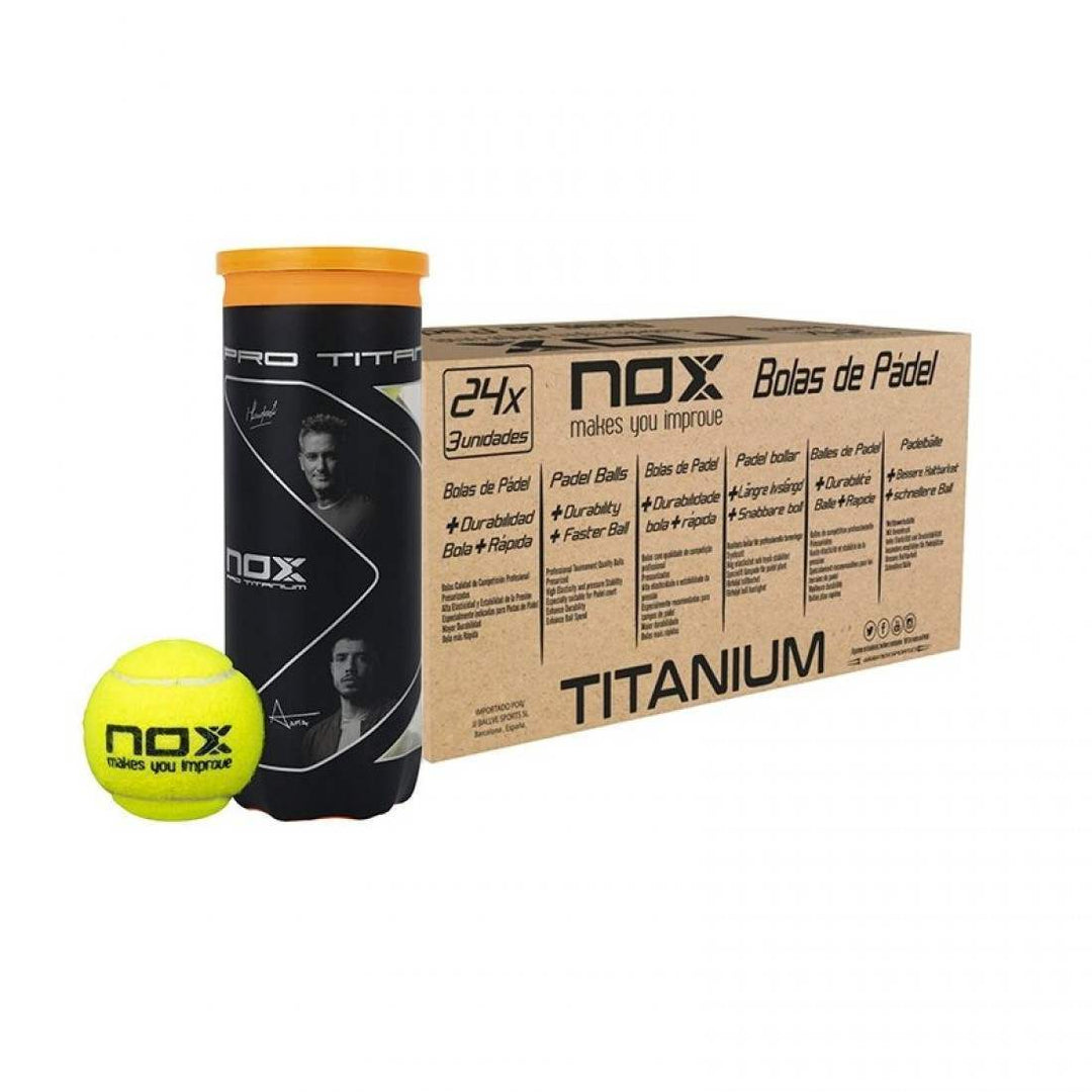 Cajon 72 Pelotas - 24 Botes de 3 uds - Nox Pro Titanium | Nox