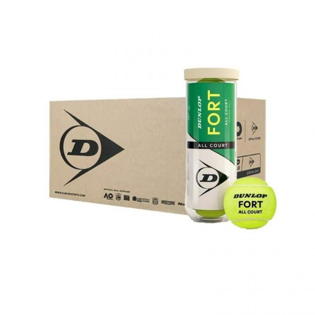 Dunlop Fort All Court Tennisballen – 12 Stuks (3x4) – HD Core – Voor Alle Ondergronden – Toernooikwaliteit