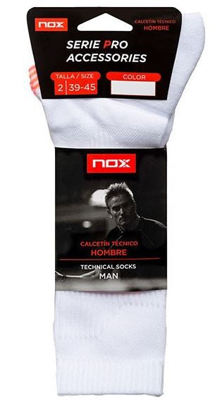 Calcetines Nox Pro Blanco Rojo