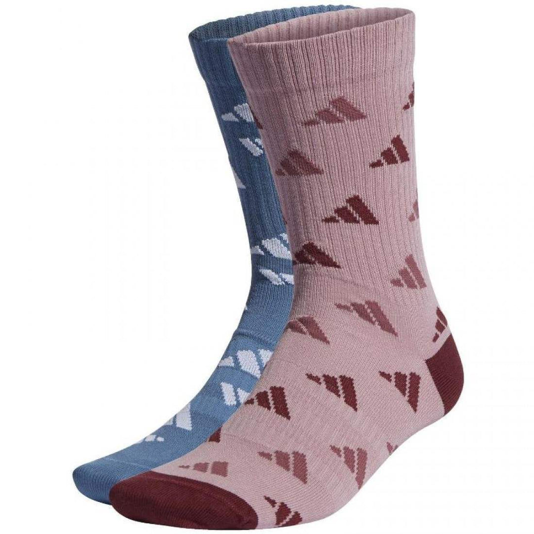 Calcetines Adidas Crew AOP Azul Malva 2 Pares | Adidas