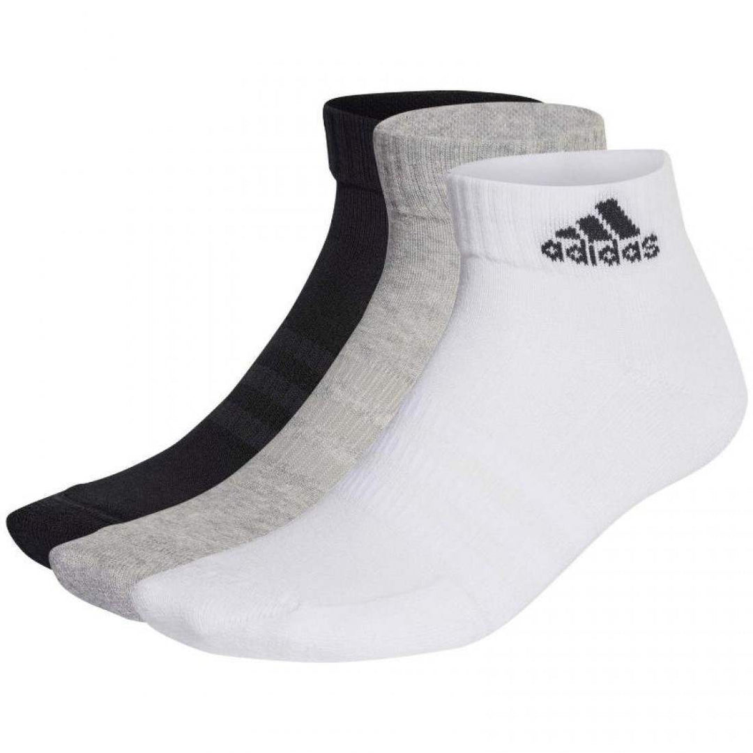 Calcetines Adidas Cushioned Blanco Negro Gris 3 pares | Adidas