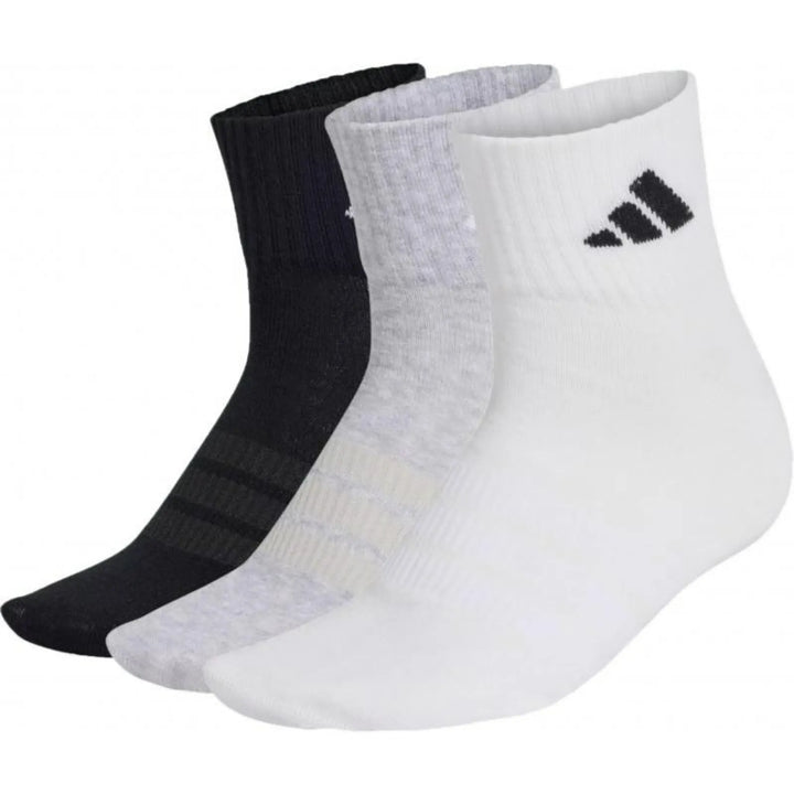 Calcetines Adidas Essentials Ank Gris Blanco Negro 3 Pares