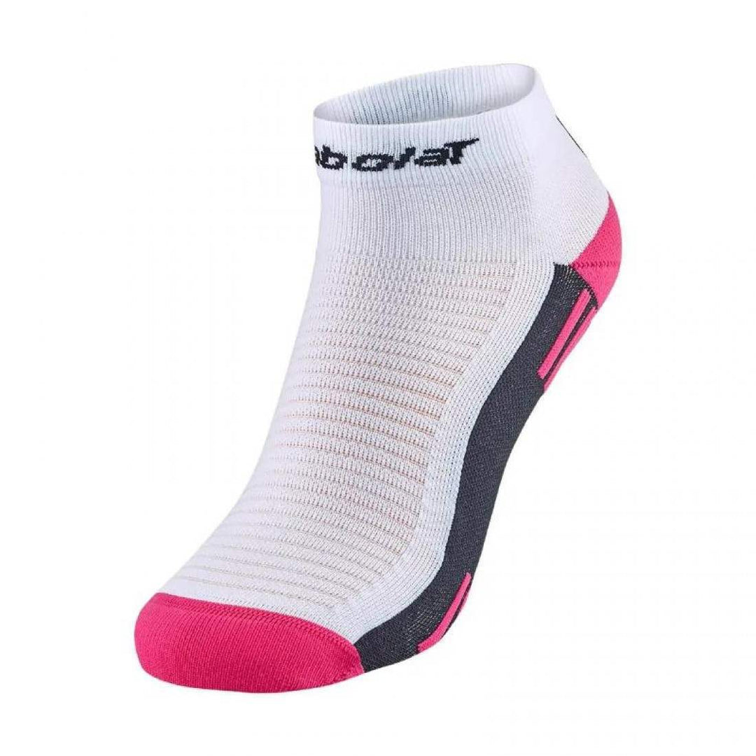 Calcetines Babolat Padel Quarter Blanco Rosa 1 Par