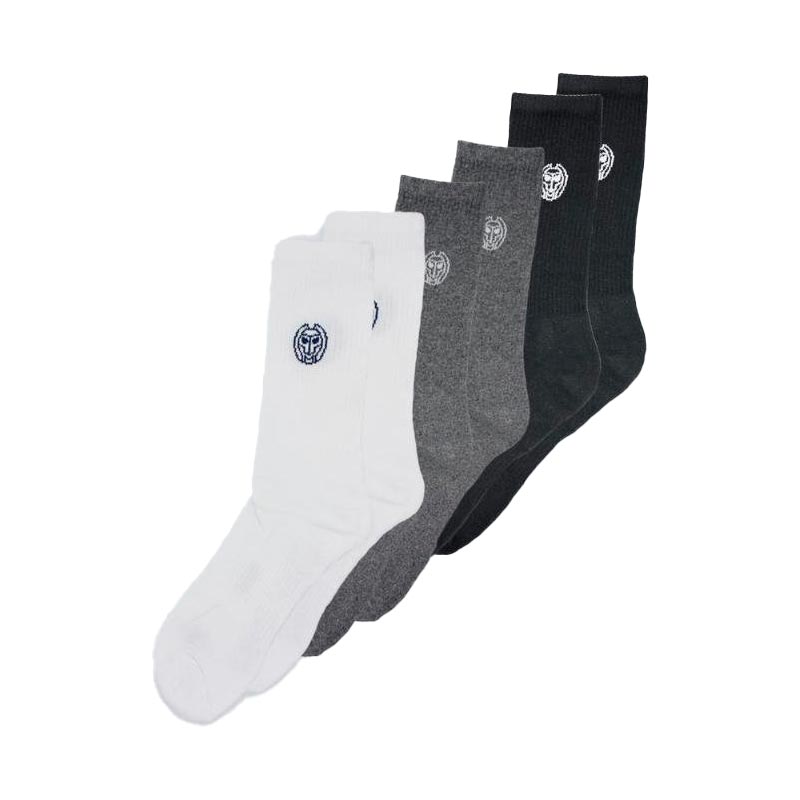 Bidi Badu Don Carlito XXL Crew Move Grey Black White 6 Pairs Socks