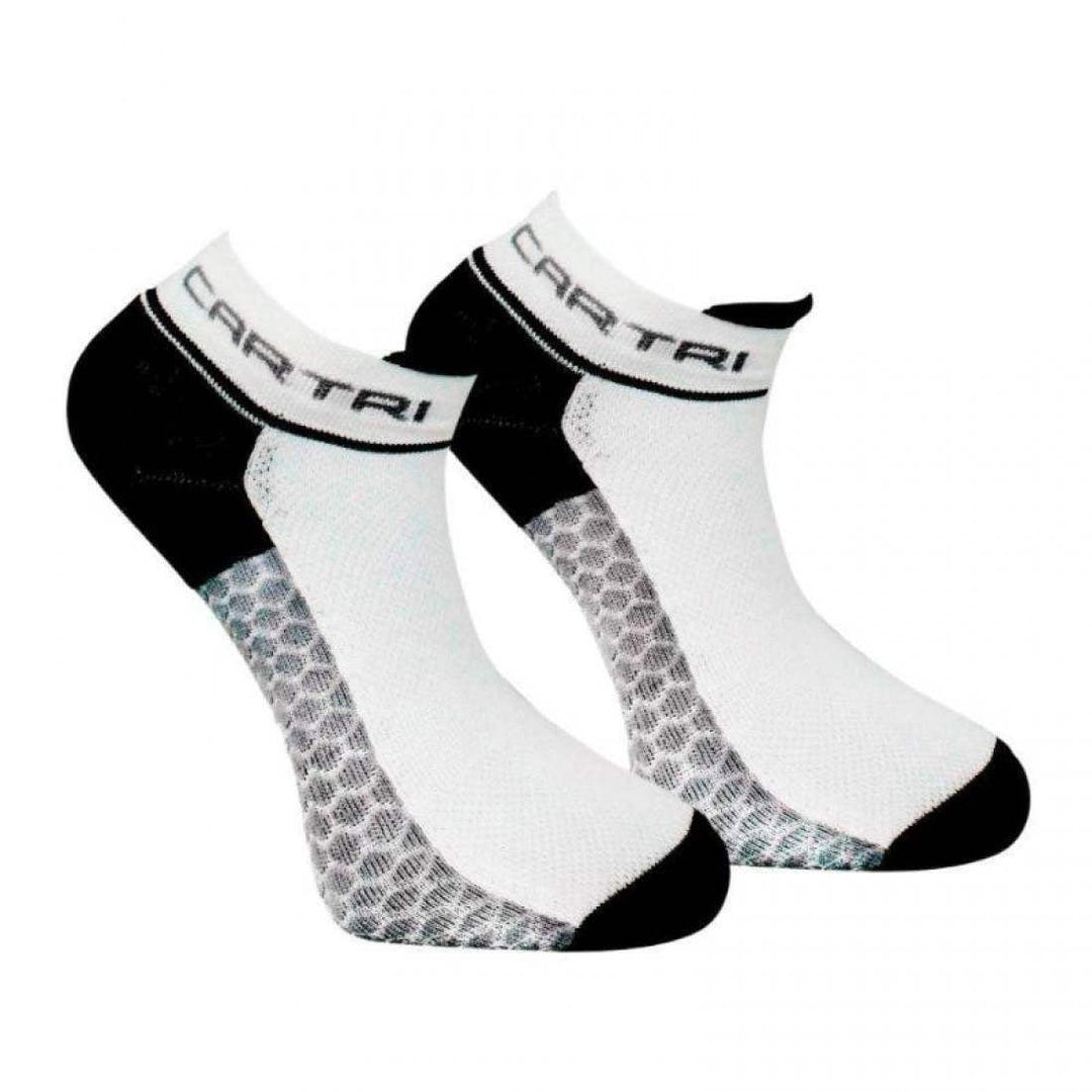 Calcetines Cartri Adler Crew Blanco Negro 1 Par