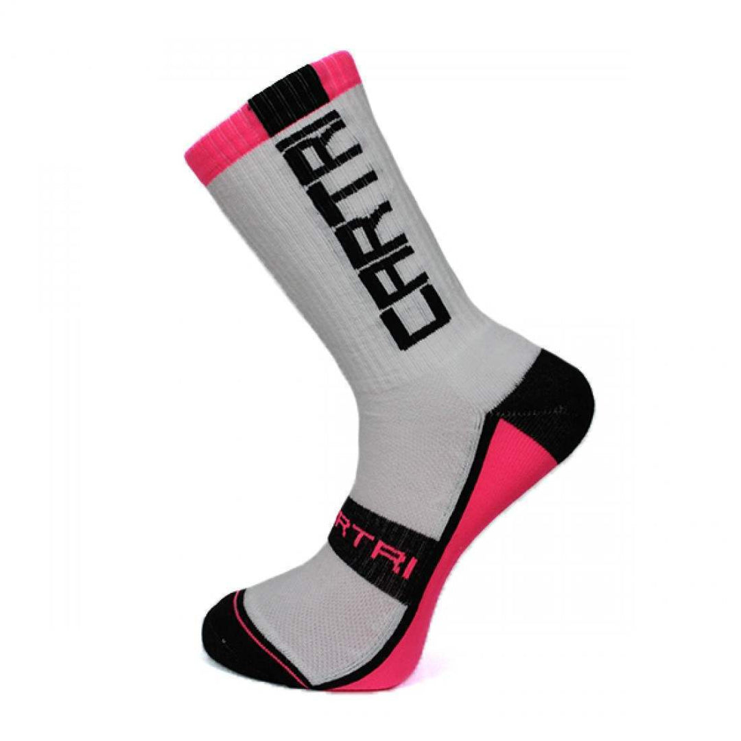 Calcetines Cartri Slash High Blanco Fucsia 1 Par | Cartri