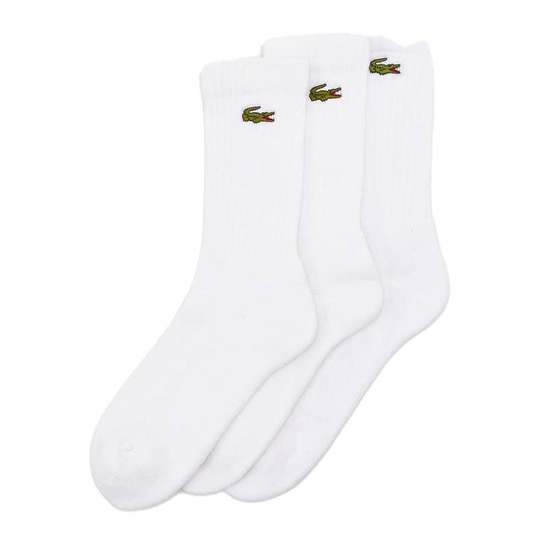 Calcetines Lacoste Sport Corte Bajo Blanco 3 Pares