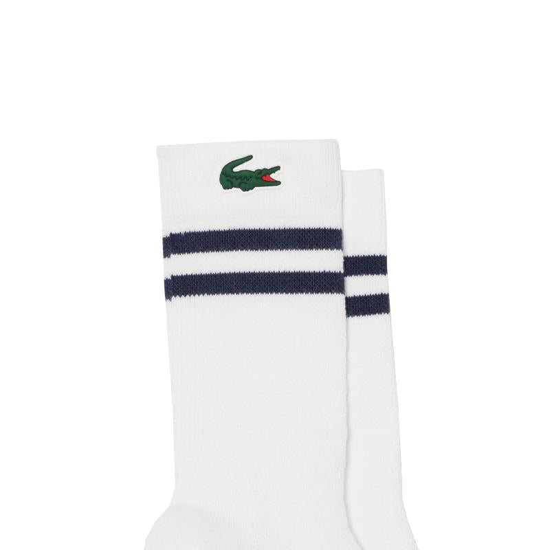 Calzini Lacoste Sport Taglio Alto Bianco Blu Marino 1 Paio