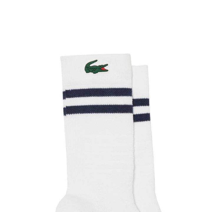 Calzini Lacoste Sport Taglio Alto Bianco Blu Marino 1 Paio