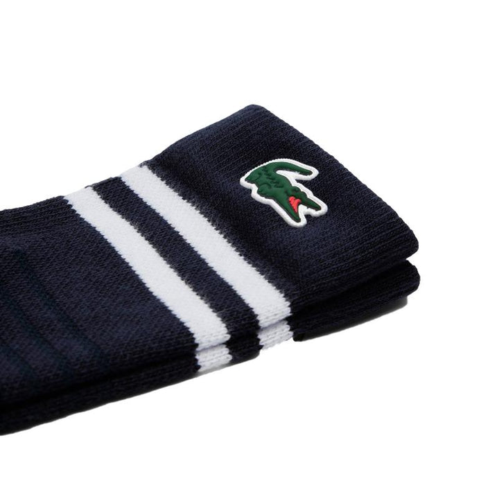 Calcetines Lacoste Sport Corte Alto Marino Blanco 1 Par
