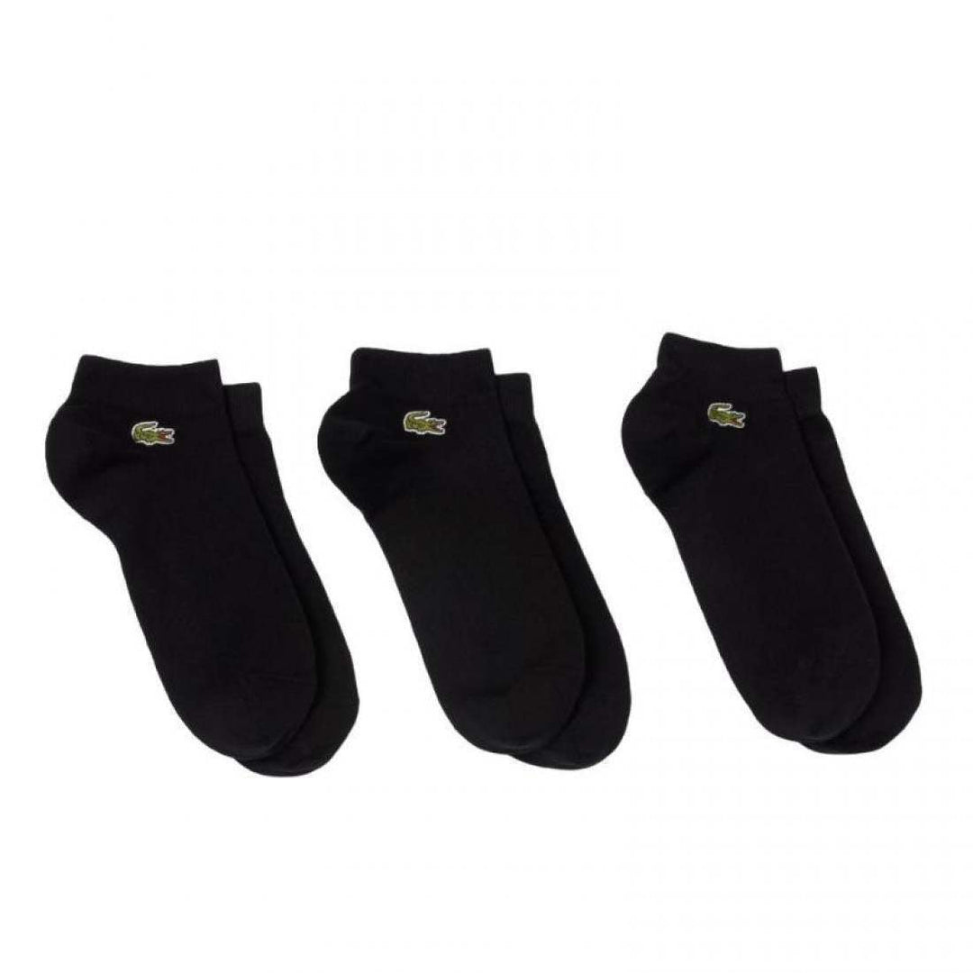 Calcetines Lacoste Sport Corte Bajo Negro 3 Pares
