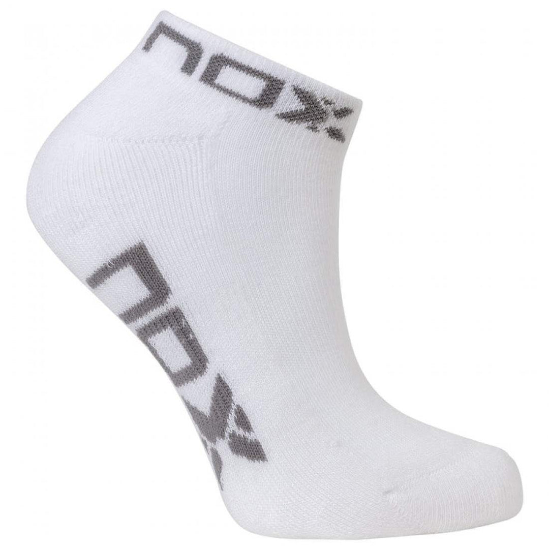 Calcetines Nox Tobillero Blanco Gris 1 Par | Nox