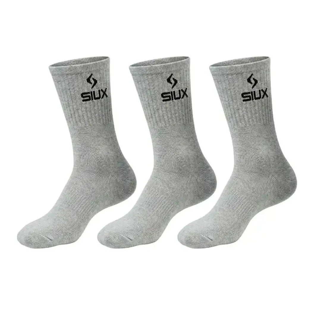 Calcetines Siux Basic 26 Caña Alta Gris 3 Pares