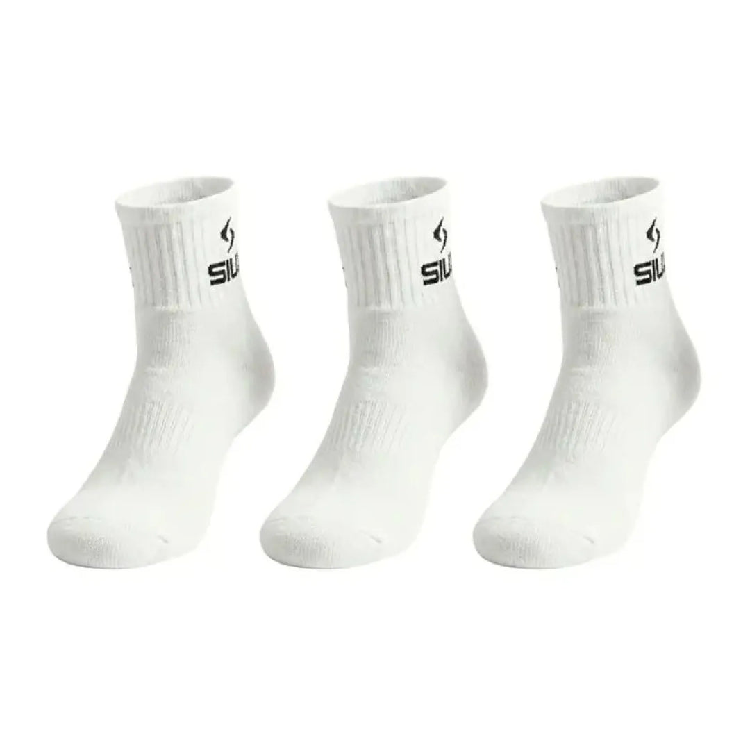 Calcetines Siux Basic 26 Caña Media Blanco 3 Pares