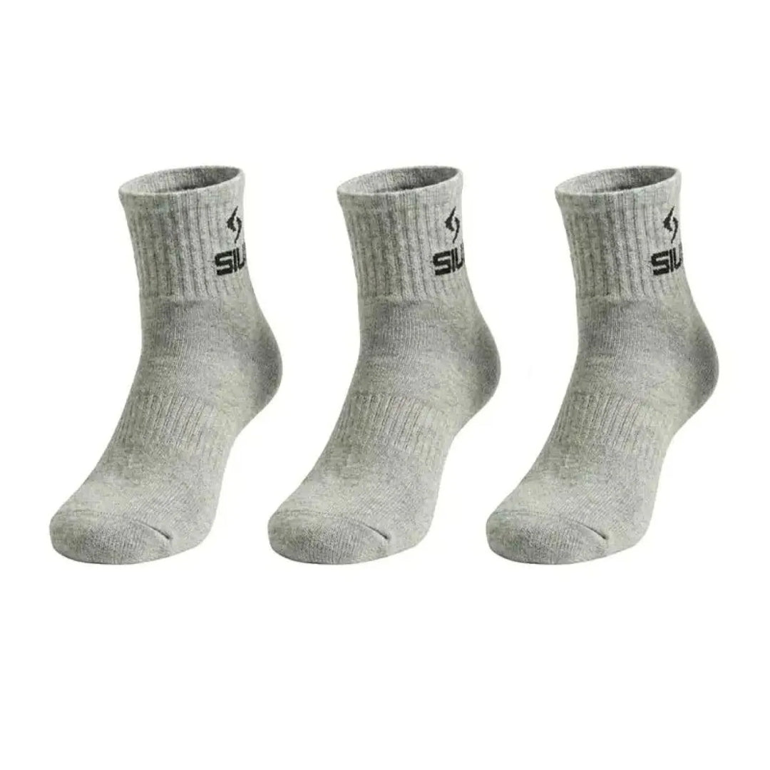 Calcetines Siux Basic 26 Caña Media Gris 3 Pares