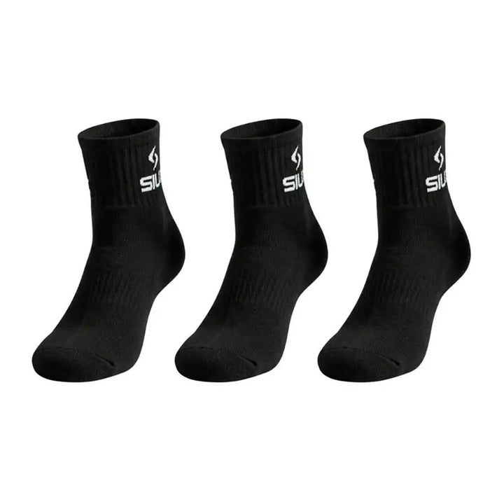 Calcetines Siux Basic 26 Caña Media Negro 3 Pares
