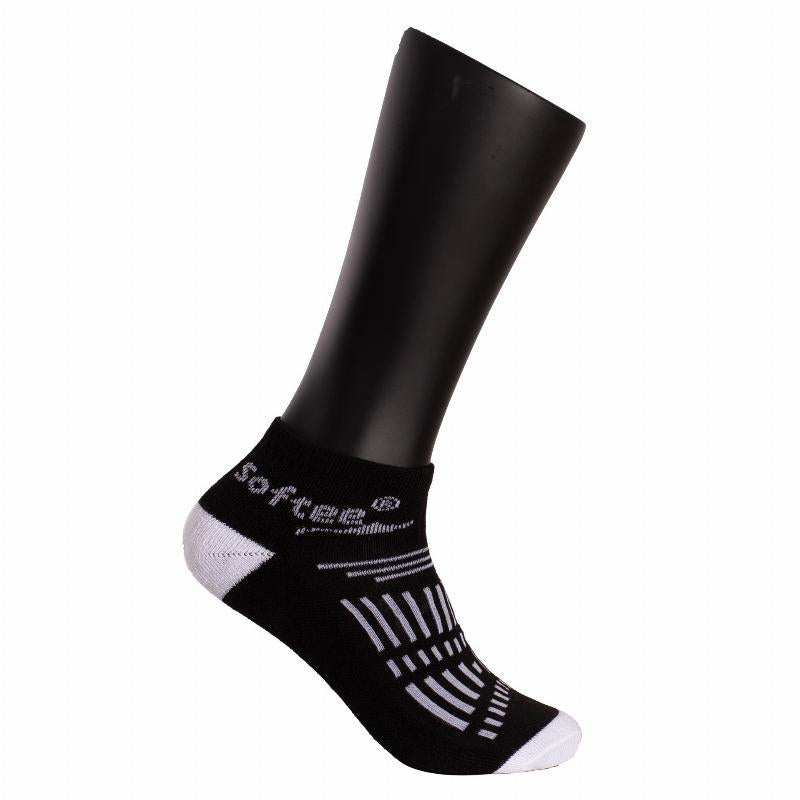 Calzini Softee Race Mezza Lunghezza Bianco Nero 3 Paia