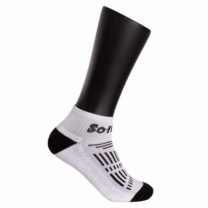 Calzini Softee Race Mezza Lunghezza Bianco Nero 3 Paia