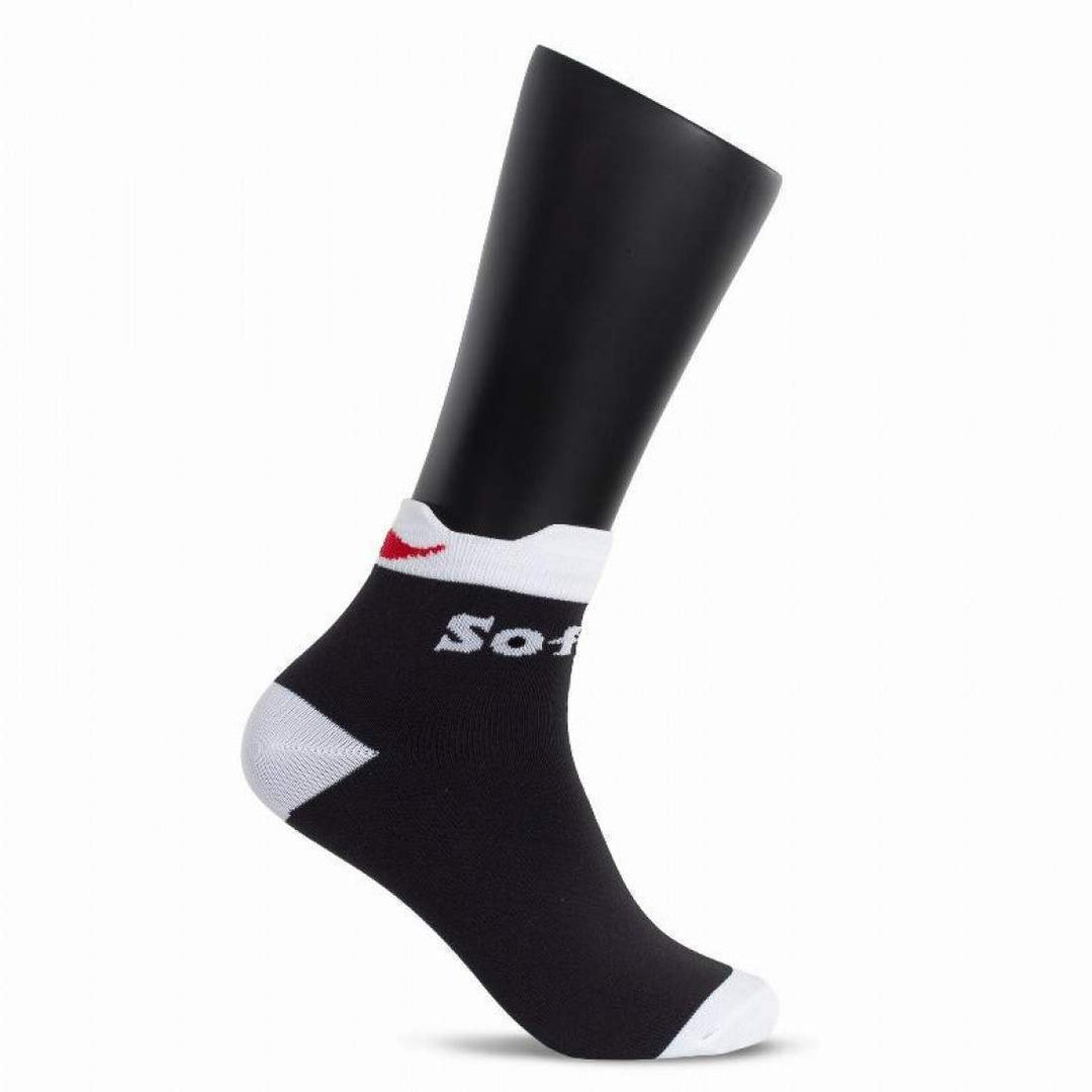 Calcetines Softee Tobilleros Negro Blanco 1 Par