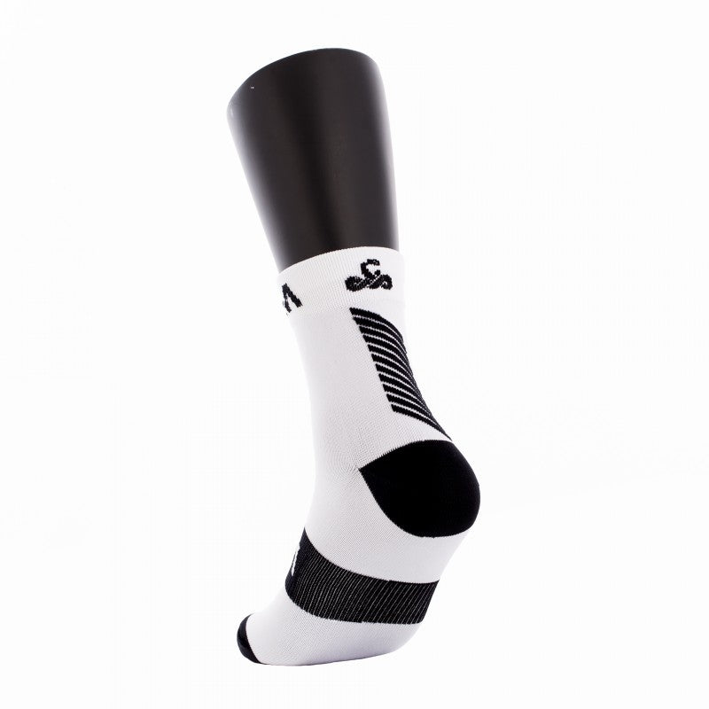 Calcetines Vibora Kait Caña Media Blanco Negro 1 Par