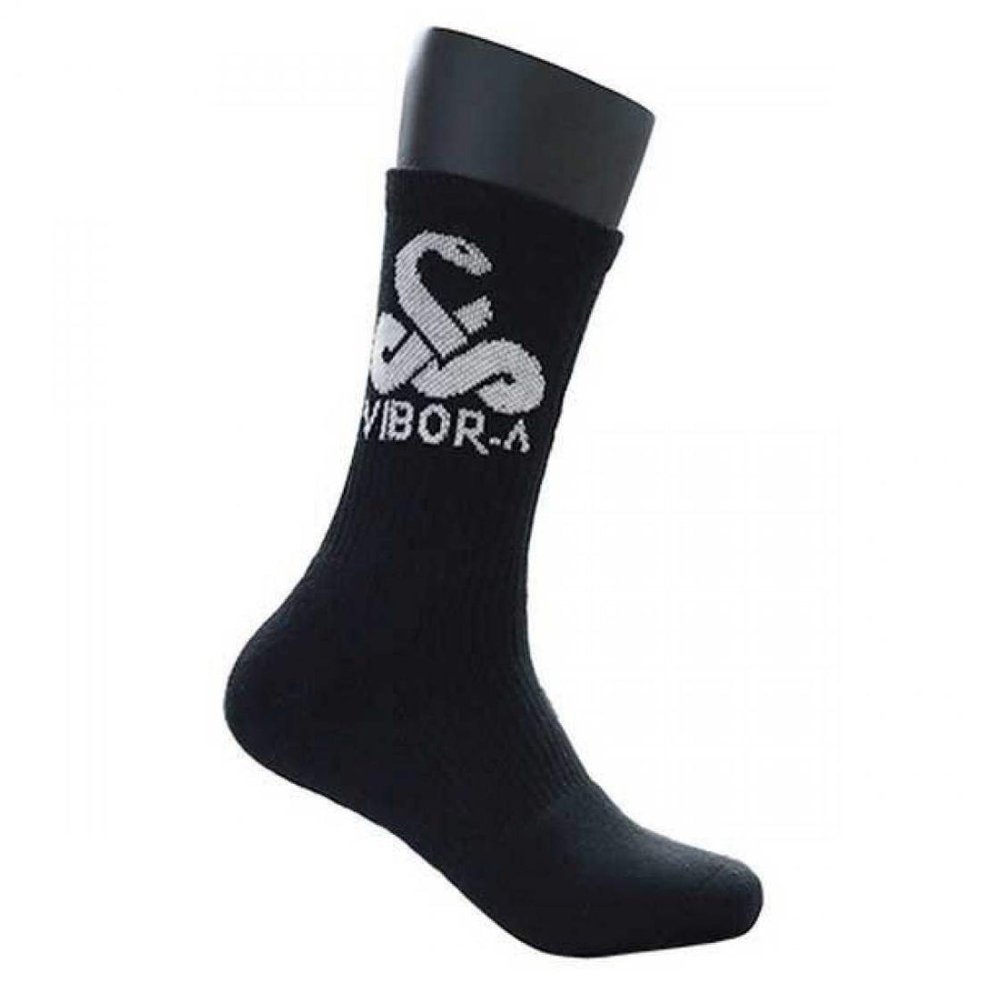 Calcetines Vibora Media Cana Premium Negro 1 Par