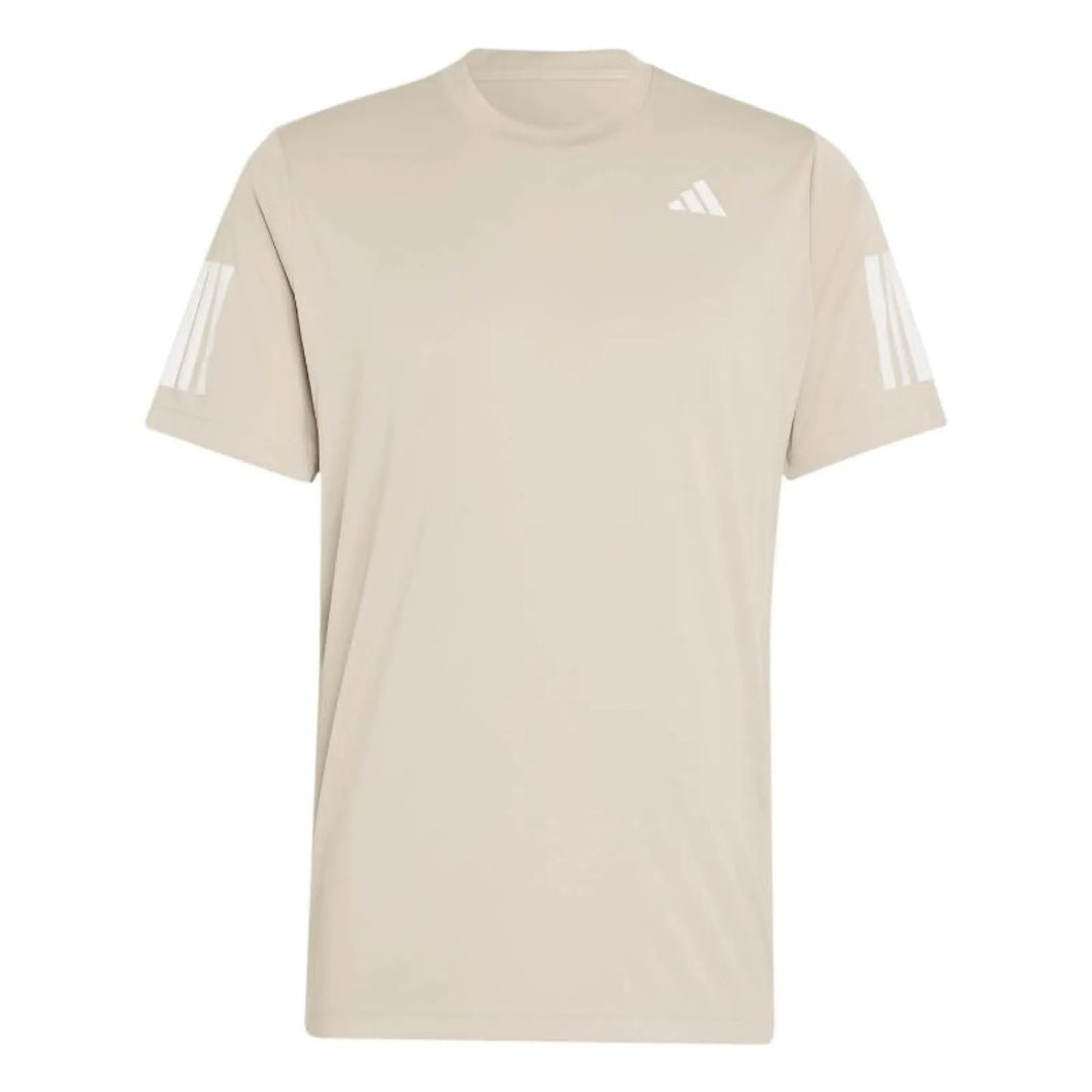 Camiseta Adidas Club 3 Stripes Beige
