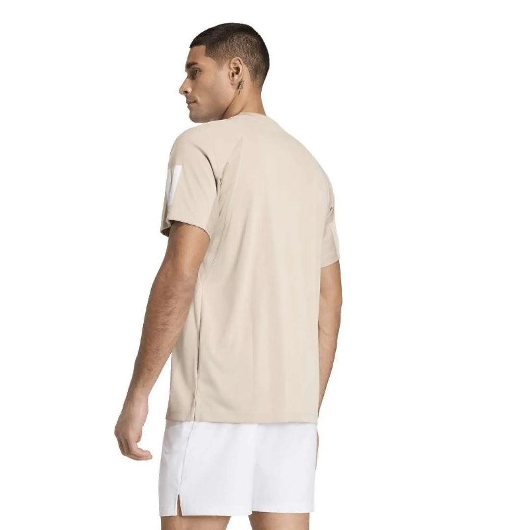 Camiseta Adidas Club 3 Stripes Beige