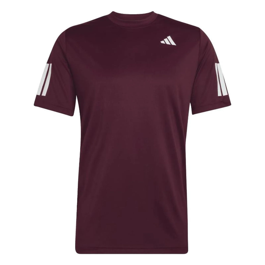 Camiseta Adidas Club 3 Stripes Marron