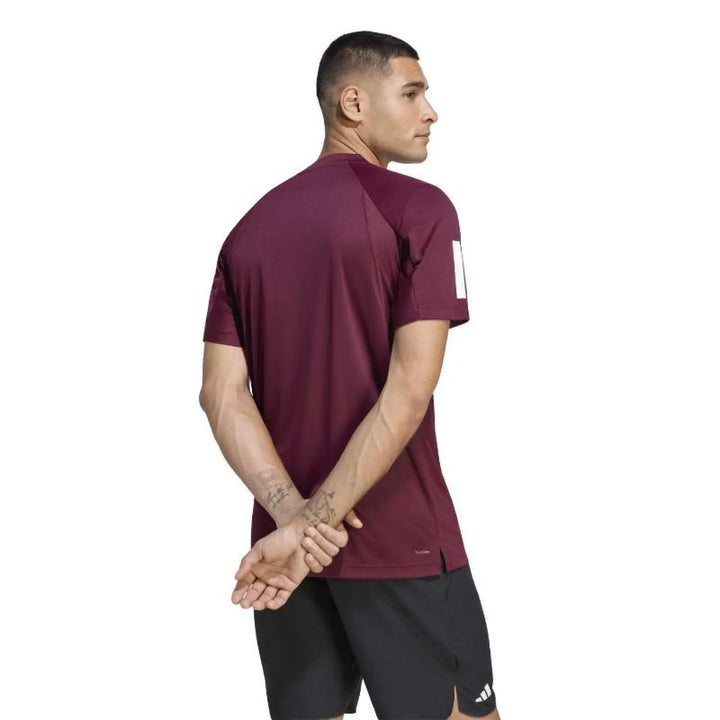 Camiseta Adidas Club 3 Stripes Marron