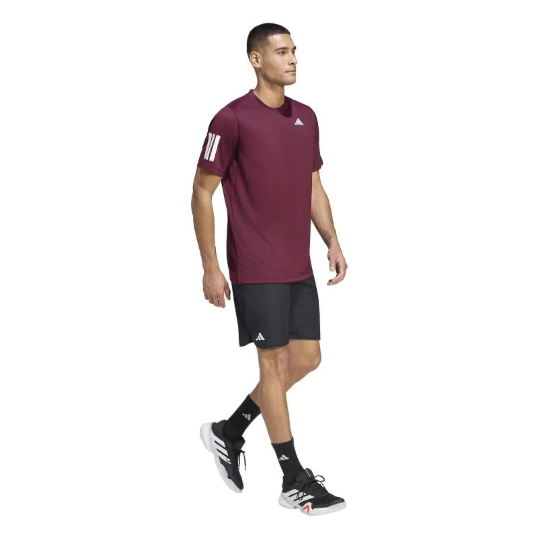 Camiseta Adidas Club 3 Stripes Marron