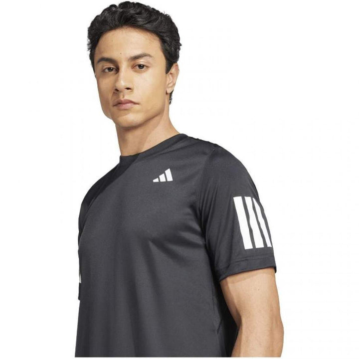 Adidas Club 3-Stripes T-Shirt Black White