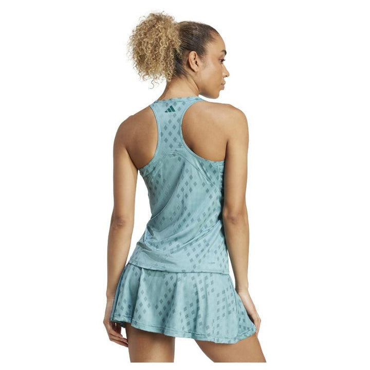 Maglietta Adidas Club Graphic Blu Verde acqua Donna
