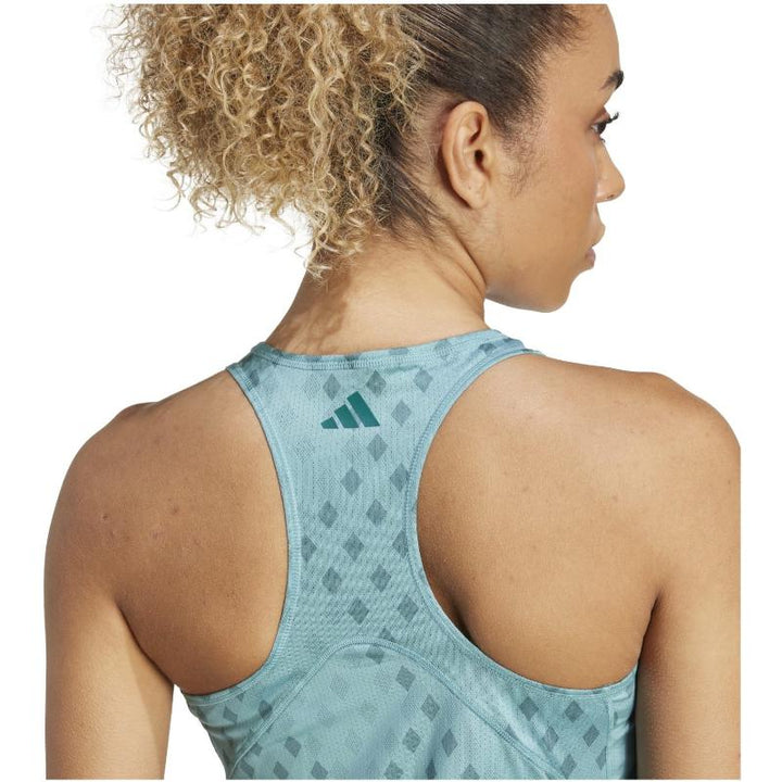 Maglietta Adidas Club Graphic Blu Verde acqua Donna