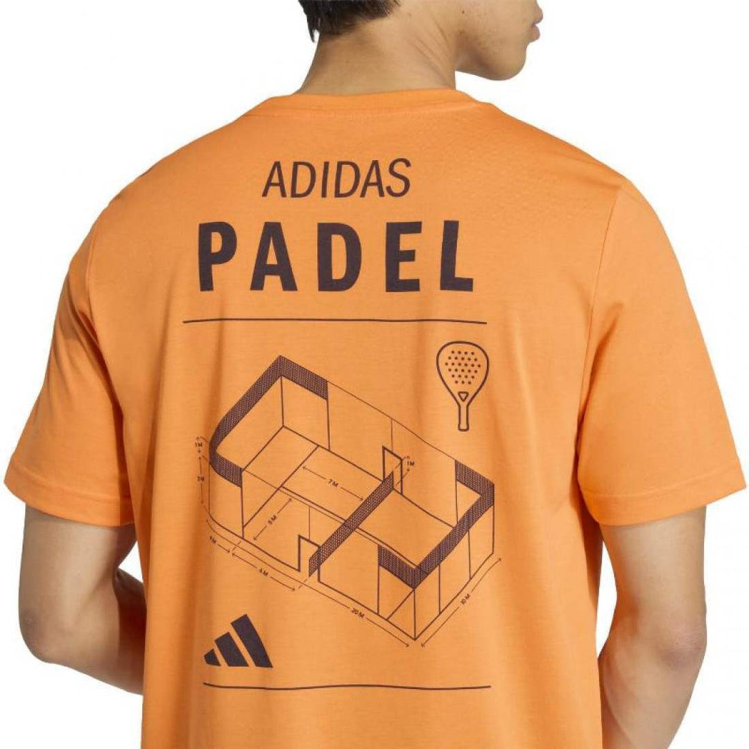 Camiseta Adidas Padel Graphic Naranja 2026