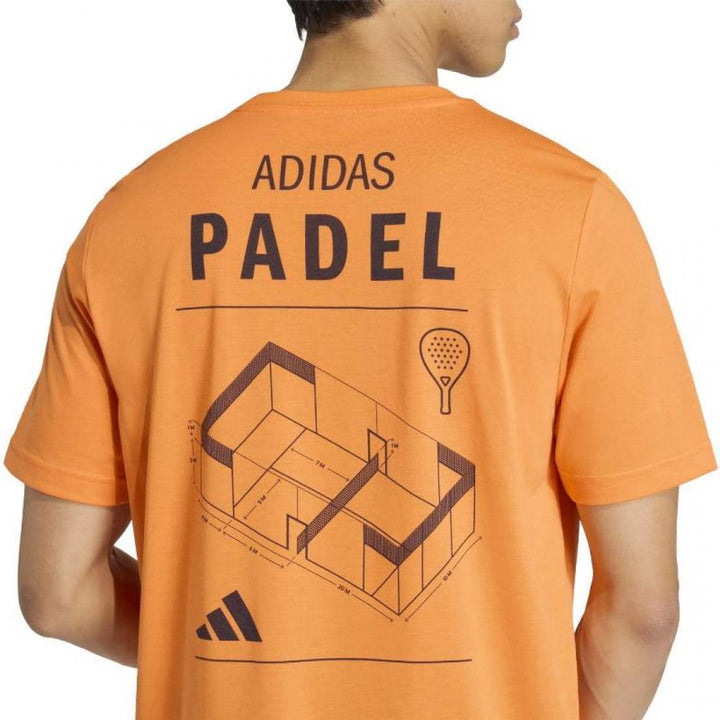 Camiseta Adidas Padel Graphic Naranja 2026