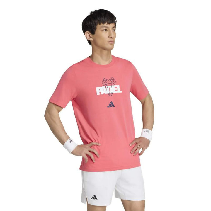 Camiseta Adidas Padel Graphic Rojo Carmesi